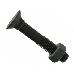 Śruba płużna M12x70mm kl.12.9, łepek 24mm z nakrętką
