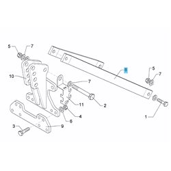 Podpora 70x22x961 2xD30,3 4403511 Lemken 4403511