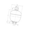 Akumulator hydrauliczny 1,0l 210/30 bar wew.1/2" BSP SAIP C250WA21021001OFDA30