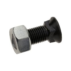 Śruba płużna 4-kątna z łbem 18 mm kl. 8.8, UNF 7/16&amp034 x 30 mm z nakrętką