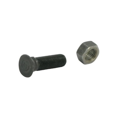 Śruba płużna 4-kątna z łbem 18 mm kl. 8.8, UNF 7/16&amp034 x 40 mm z nakrętką