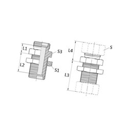 Złącze grodziowe, M14x,1,5 -M14x,1,5 , 6S-6S Voss GSV6S