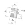 Złącze gwintowane M12x1.5 6L 1 GES6L14NPT Voss 1026L14NPT