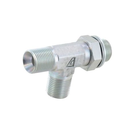 Przyłącze trójnikowe pionowe, gwint przyłącza 1/4"BSP-gwint złącza 1/4"BSP Alfagomma 208MM04