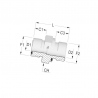 Przyłącze B, gwint przyłącza 1/2"BSP-gwint złącza 11/16"ORFS Alfagomma 117B1108