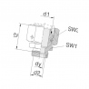 Złącze hydrauliczne BA, gwint zewnętrzny M22x1,5 -nakrętka M45x2,0 ; 15L-35L Voss REDSD3515L