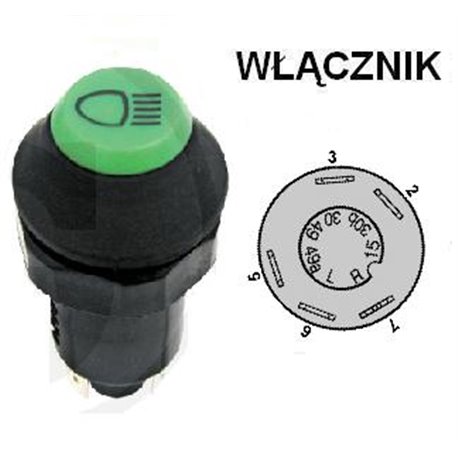 Włącznik świateł , 133700580004, G339900020080 Pneutron 8716106754762