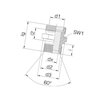 Przyłącze A, gwint przyłącza 1/4"BSP-gwint złącza 16x1,5 -10L Voss 10110LR14ACH60