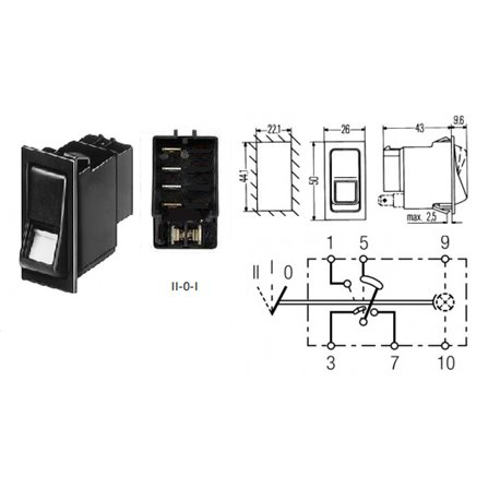 6RH004570261 przełącznik kołyskowy Hella