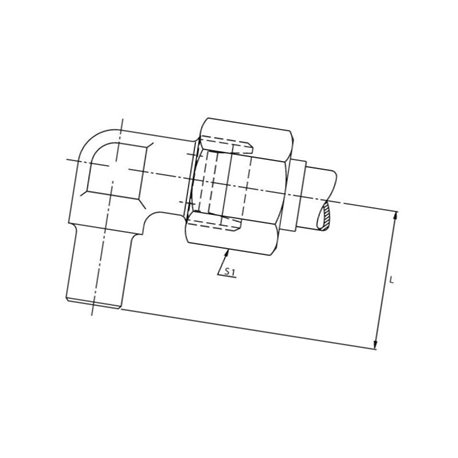 Złącze kątowe BB 90° 18x1,5 -18x1,5 12L-12L