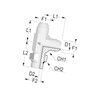 Przyłącze trójnikowe pionowe, gwint przyłącza 1i1/16"UNF-gwint złącza 1i1/16"JIC Alfagomma 214U1717