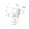 Złącze reukcyjne gwint zewnętrzny 1/2 "BSP-gwint wewnetrzny 1/8"BSP Voss 8719607056434