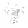 Złącze reukcyjne gwint zewnętrzny 3/8 "BSP-gwint wewnetrzny 1/2"BSP Voss REDR3812WD