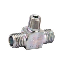 Przyłącze trójnikowe poziome, gwint przyłącza 1/8"BSPT-gwint złącza 12x1,5 -6L Voss 2016LRK18