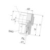 Przyłącze manometru M18x1,5 -10S -1/2"BSP Voss 250SD10SR12