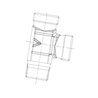 Przyłącze trójnikowe pionowe, gwint przyłącza 1/2"BSPT-gwint złącza 24x1,5 -16S Voss 20016SRK12