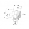 Przyłącze manometru M14x1,5 -6S -1/2"BSP Voss 2506SR12