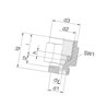 Przyłącze manometru M14x1,5 -8L -1/4"BSP Voss 2508LR14