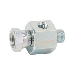 Przyłącze E, gwint przyłącza 1/4"BSP-gwint złącza 1/8"BSP z punktem pomiarowym Burnett & Hillman VNBW04M02