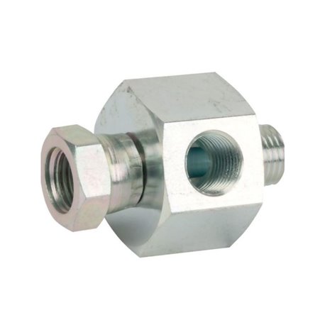 Przyłącze E, gwint przyłącza 1/4"BSP-gwint złącza 1/4"BSP z punktem pomiarowym Burnett & Hillman VNBW04M04