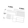 Złącze BA, gwint zewnętrzny 3/4"BSP-gwint wewnętrzny 1/4"BSP Burnett & Hillman VRB0412