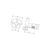 Kołnierz przyłączeniowy 30mm - 3/8"BSP, M6x20-4szt Oleo Tecnica