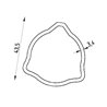 Rura trójkąt zew. 43,5x3,4mm T40-86,5cm 1521402120700 Comer 5700030673452