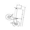 Koło podporowe z kołem stal.