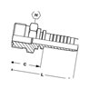 Końcówka DN10-1" ORFS PCV1016 Alfagomma PCV1016