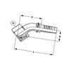 Końcówka DN16-M22x1.5-15L-45° PGLO162245 Alfagomma PGLO162245