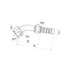 Armatura wtłaczana DN16-1"1/16 JIC 10GS12FJX45S Gates 5412571550948