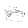 Końcówka DN06-1/8 BSP-45° PF6245 Alfagomma PF6245