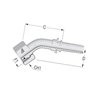 Końcówka DN32-M52x2,0-38S-45° PGSO325245 Alfagomma PGSO325245