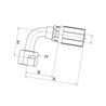 Armatura wtłaczana DN19-1"3/16 ORFS 12G12FFORX90M Gates 5414465857638