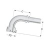 Końcówka DN40-Ø71,4 mm-90° PFL403290 Alfagomma PFL403290