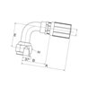 Armatura wtłaczana 90° DN10-9/16JIC 6G6FJX90M Gates 5414465831812