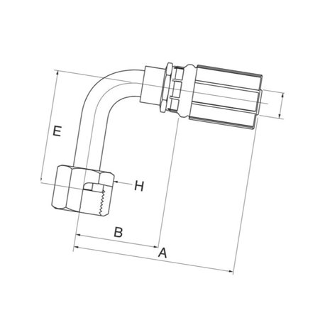 Armatura wtłaczana DN10-13/16ORFS 9 6G8FFORX90L Gates 5414465857829