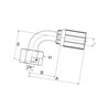 Armatura wtłaczana 90° DN13-M22x1,5 8G15FDLORX90 Gates 5414465785979