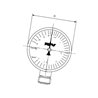 Manometr, 1/2 cal. x Ø 100 mm, 5377RIV5201210