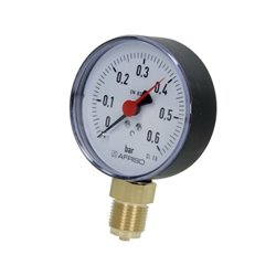Manometr fi 100 0-0,6 bar, 1/4" - dół
