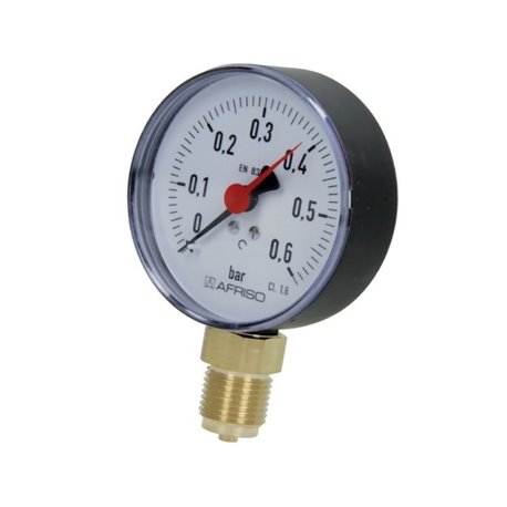 Manometr fi 100 0-0,6 bar, 1/4" - dół