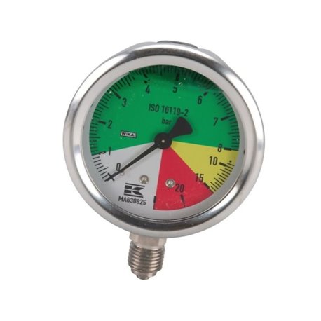 Manometr opryskiwacza 63mm, 0-8 bar, 1/4" dolne, odporny na RSM, MA630825 WIKA 8716106314485