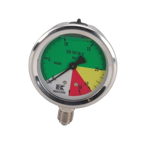 Manometr opryskiwacza 63mm, 0-20 bar, 1/4" dolne, odporny na RSM, MA632060 WIKA 8716106791880