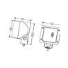 Lampa robocza kwadratowa H9, U 1GA996150151 Hella 9002920131858