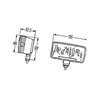 Lampa robocza prostokątna H3 T 1GD005700501 Hella 4082300018882