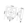 Lampa robocza kwadratowa LED, 24W 1920lm światło rozproszone