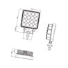 Lampa robocza kwadratowa LED, 25W 3040lm światło rozproszone