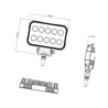 Lampa robocza LED, 15W 1900lm światło rozproszone