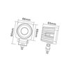 Lampa robocza kwadratowa LED, 24W 1920lm światło skupione