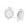 Lampa robocza okrągła LED, 18W 1080lm światło rozproszone